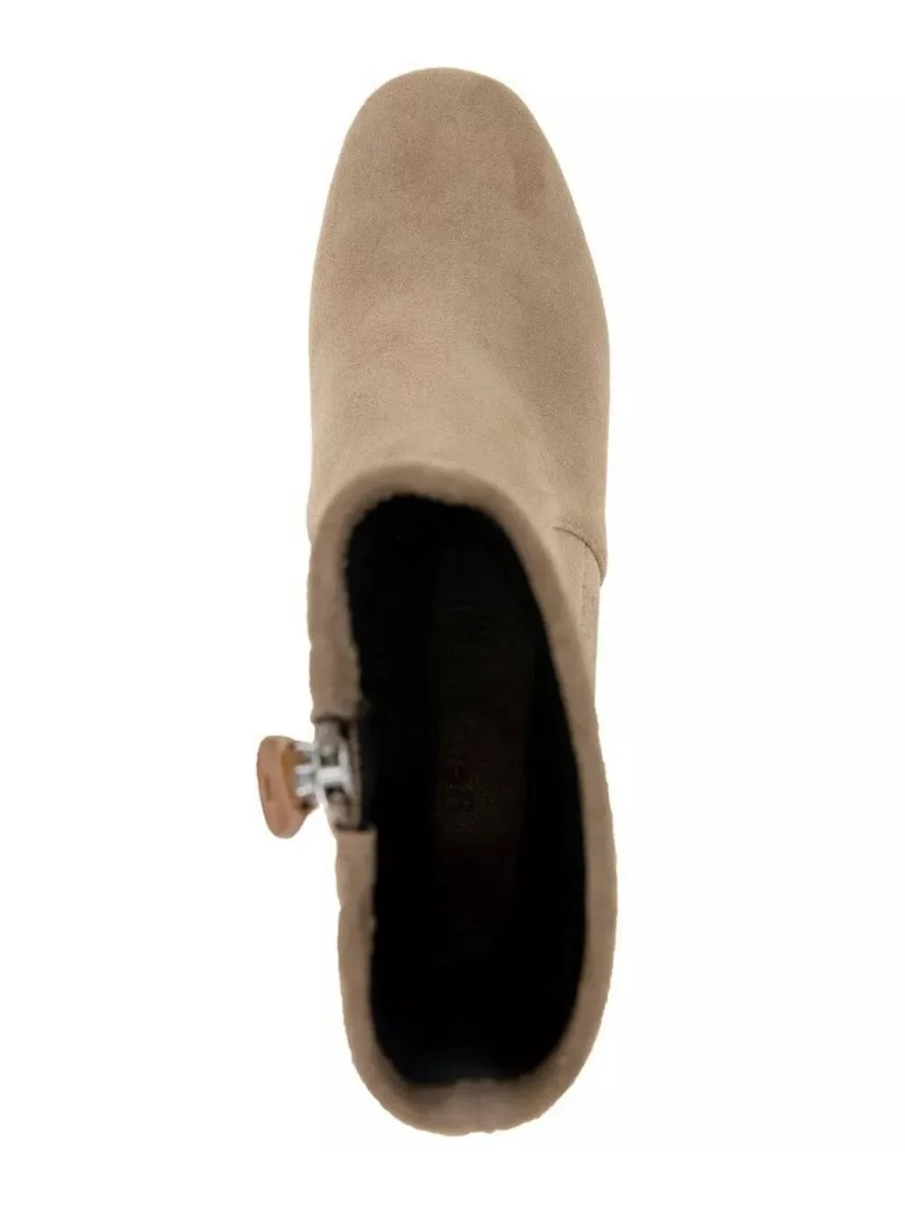 Gentle Souls by Kenneth Cole Emily Zip Mid Heel Boots Suede Mushroom 7.5W